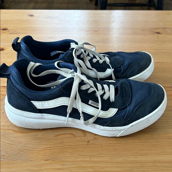 Vans Range EXP Men's Size 9 Dark Navy Blue and White Suede Canvas Sneakers - Picture 5 of 12